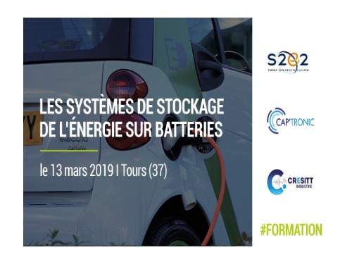 Formation sur les systèmes de stockage de l'énergie sur batteries le 13 mars 2019 à Tours